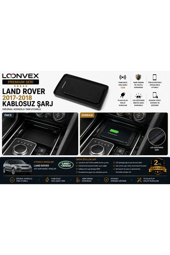 LOONVEX Premium Land Rover Discovery Sport 2017-2018 Kablosuz Şarj Ünitesi