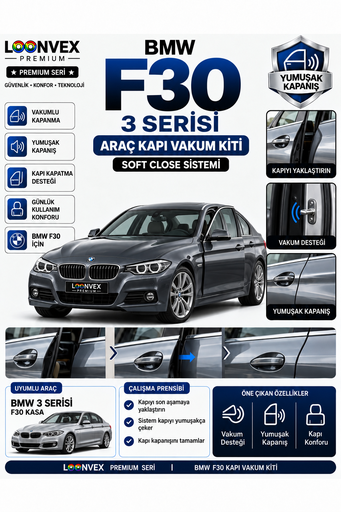 LOONVEX BMW 3 Serisi F30 Araç Kapı Vakum Kiti – Soft Close