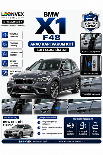 LOONVEX BMW X1 F48 Araç Kapı Vakum Kiti – Soft Close