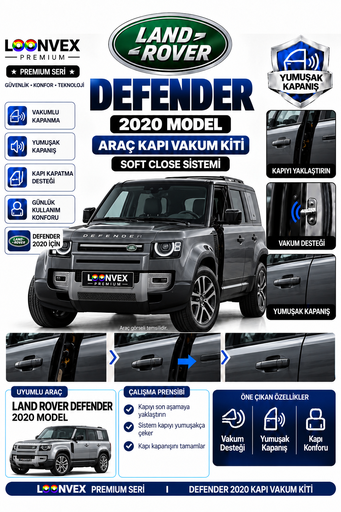 LOONVEX Land Rover Defender 2020 Araç Kapı Vakum Kiti – Soft Close