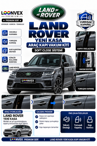 LOONVEX Land Rover Serisi Yeni Kasa Araç Kapı Vakum Kiti – Soft Close