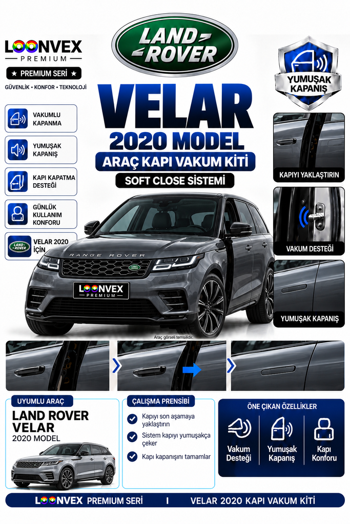 LOONVEX Land Rover Velar 2020 Araç Kapı Vakum Kiti – Soft Close