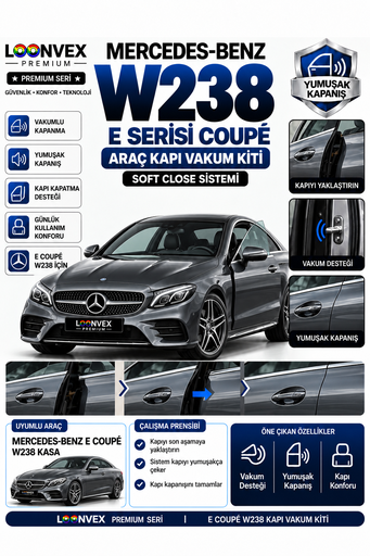 LOONVEX Mercedes-Benz E Serisi Coupé W238 Araç Kapı Vakum Kiti – Soft Close