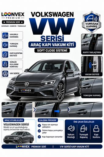 LOONVEX Volkswagen VW Serisi Araç Kapı Vakum Kiti – Soft Close
