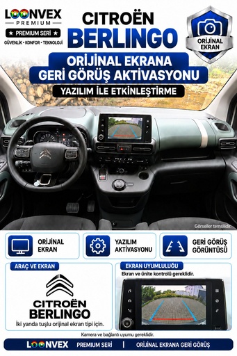 LOONVEX Citroën Berlingo Orijinal Ekrana Geri Görüş Aktivasyonu