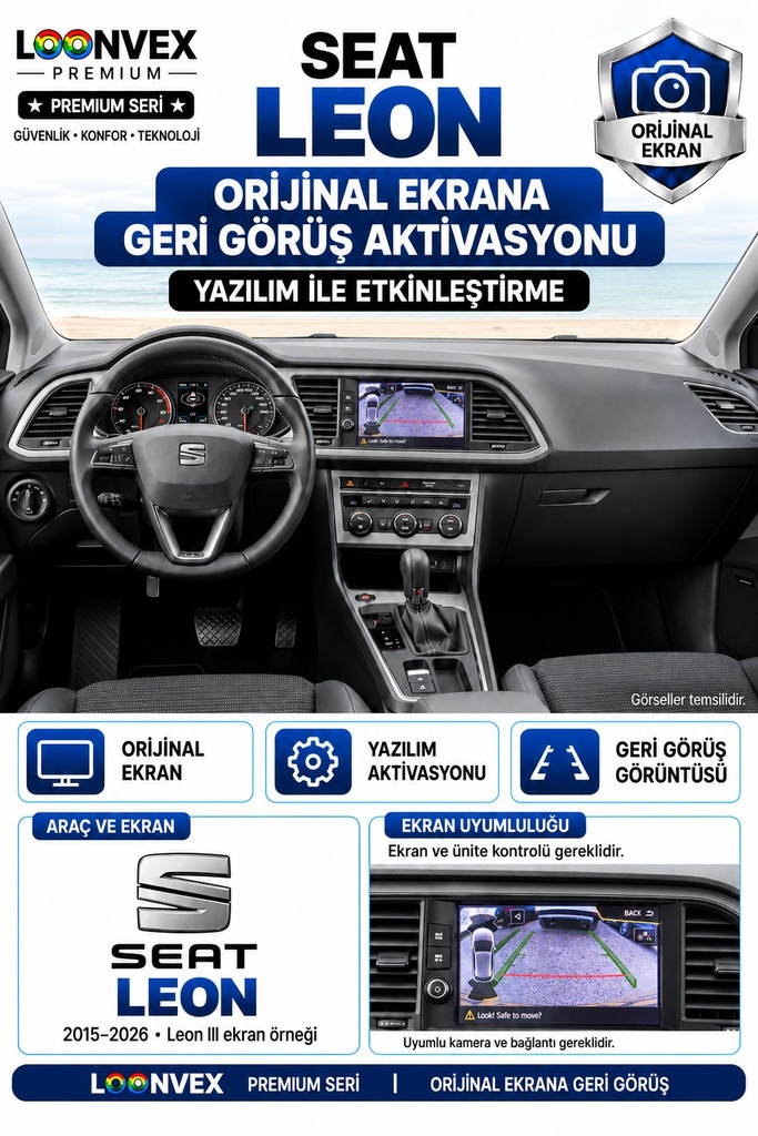LOONVEX SEAT Leon Orijinal Ekrana Geri Görüş Aktivasyonu