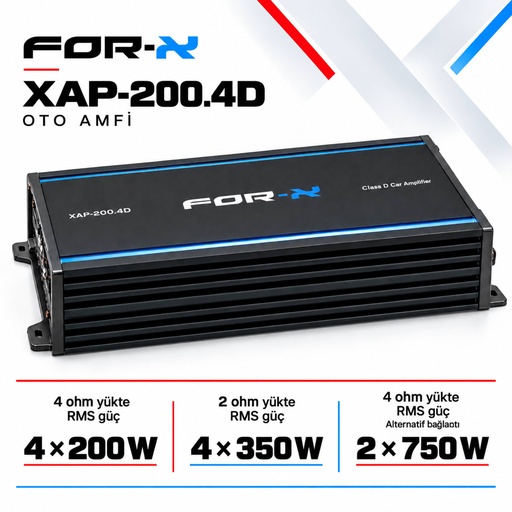 FOR-X XAP-200.4D Oto Amfi
