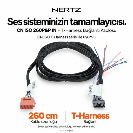 Hertz CN ISO 260P&P IN T-Harness Bağlantı Kablosu