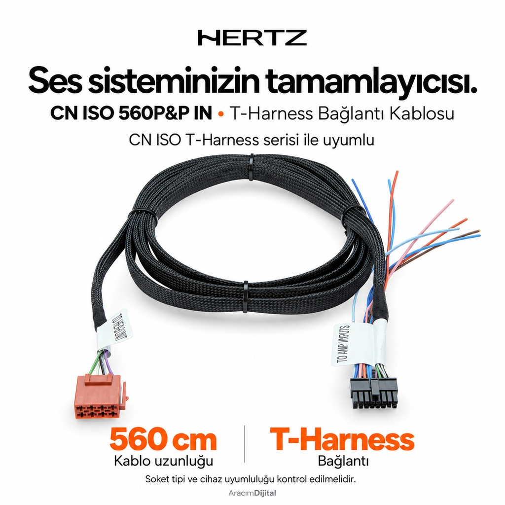 Hertz CN ISO 560P&P IN T-Harness Bağlantı Kablosu