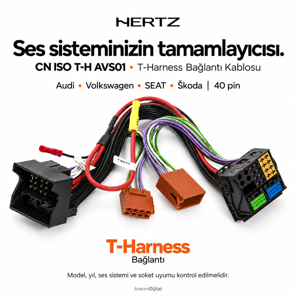 Hertz CN ISO T-H AVS01 T-Harness Bağlantı Kablosu