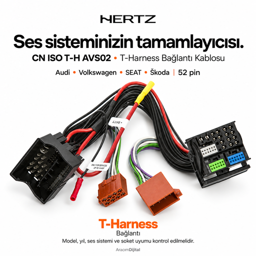 Hertz CN ISO T-H AVS02 T-Harness Bağlantı Kablosu