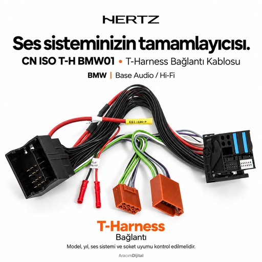 Hertz CN ISO T-H BMW01 T-Harness Bağlantı Kablosu