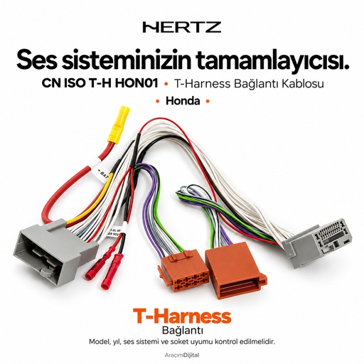 Hertz CN ISO T-H HON01 T-Harness Bağlantı Kablosu
