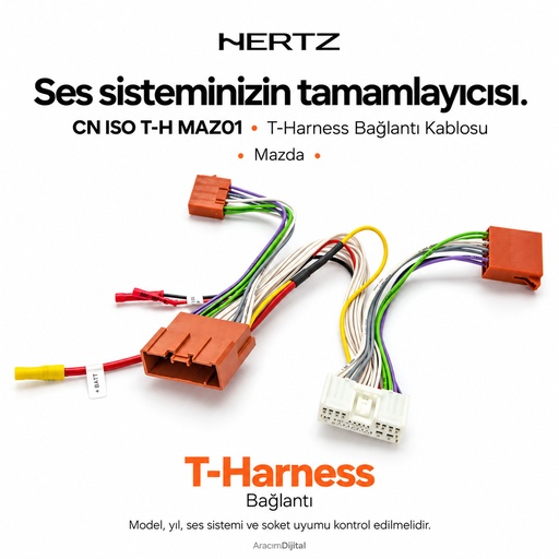Hertz CN ISO T-H MAZ01 T-Harness Bağlantı Kablosu