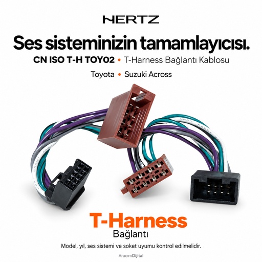 Hertz CN ISO T-H TOY02 T-Harness Bağlantı Kablosu