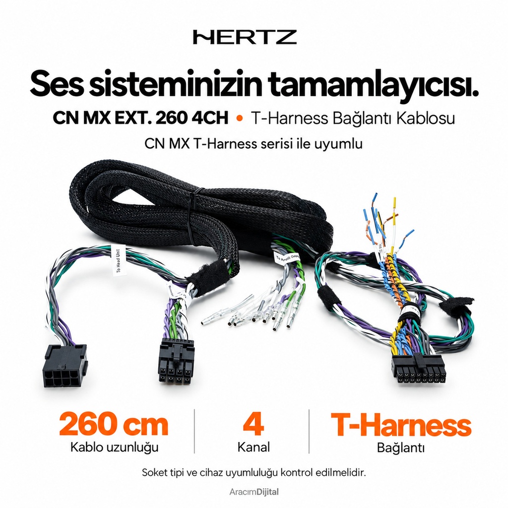 Hertz CN MX EXT. 260 4CH T-Harness Bağlantı Kablosu
