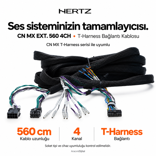 Hertz CN MX EXT. 560 4CH T-Harness Bağlantı Kablosu