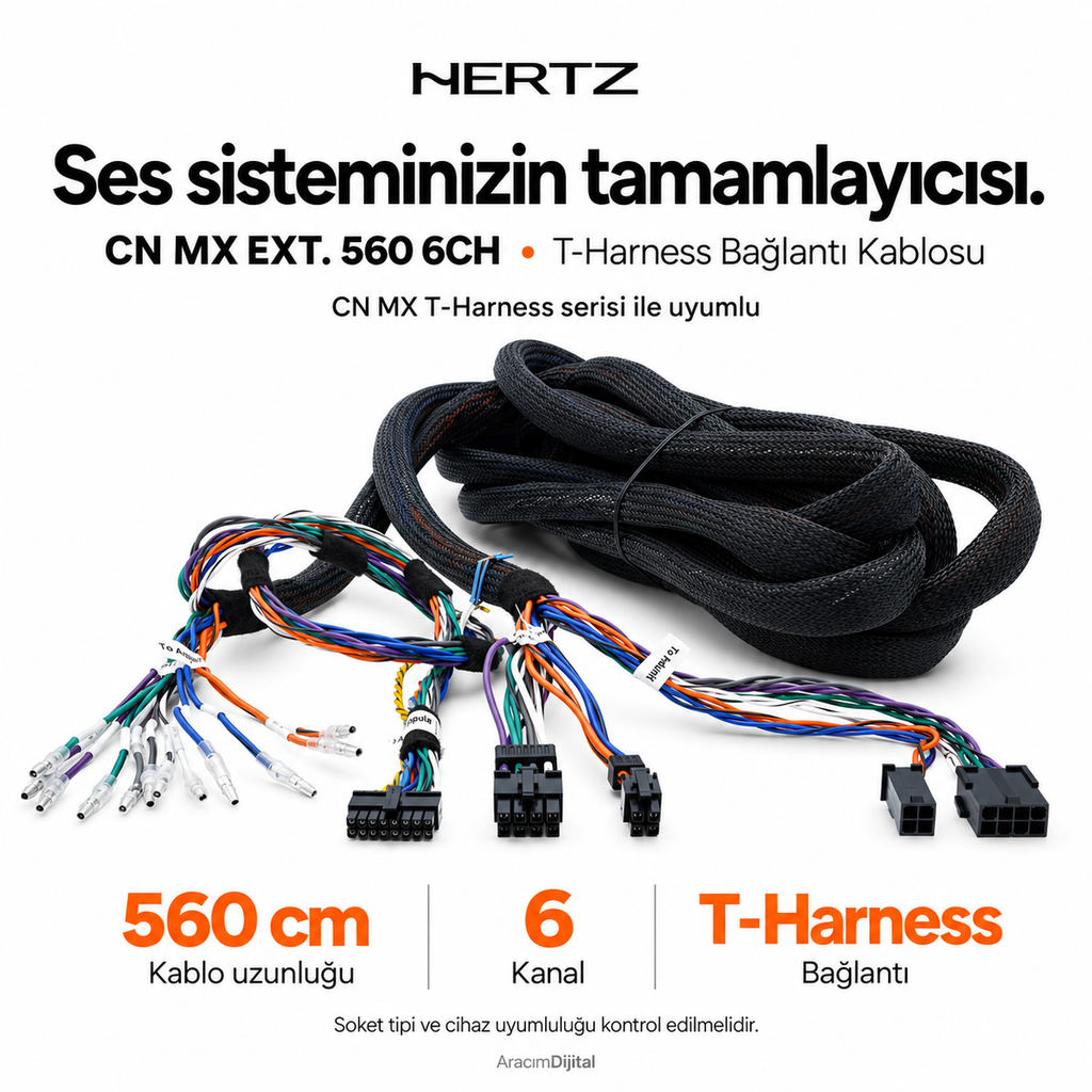 Hertz CN MX EXT. 560 6CH T-Harness Bağlantı Kablosu