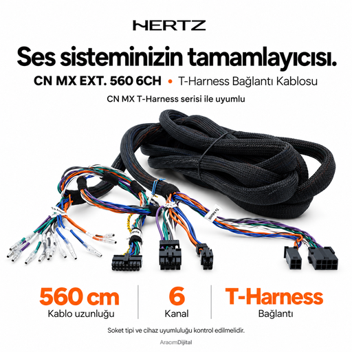 Hertz CN MX EXT. 560 6CH T-Harness Bağlantı Kablosu