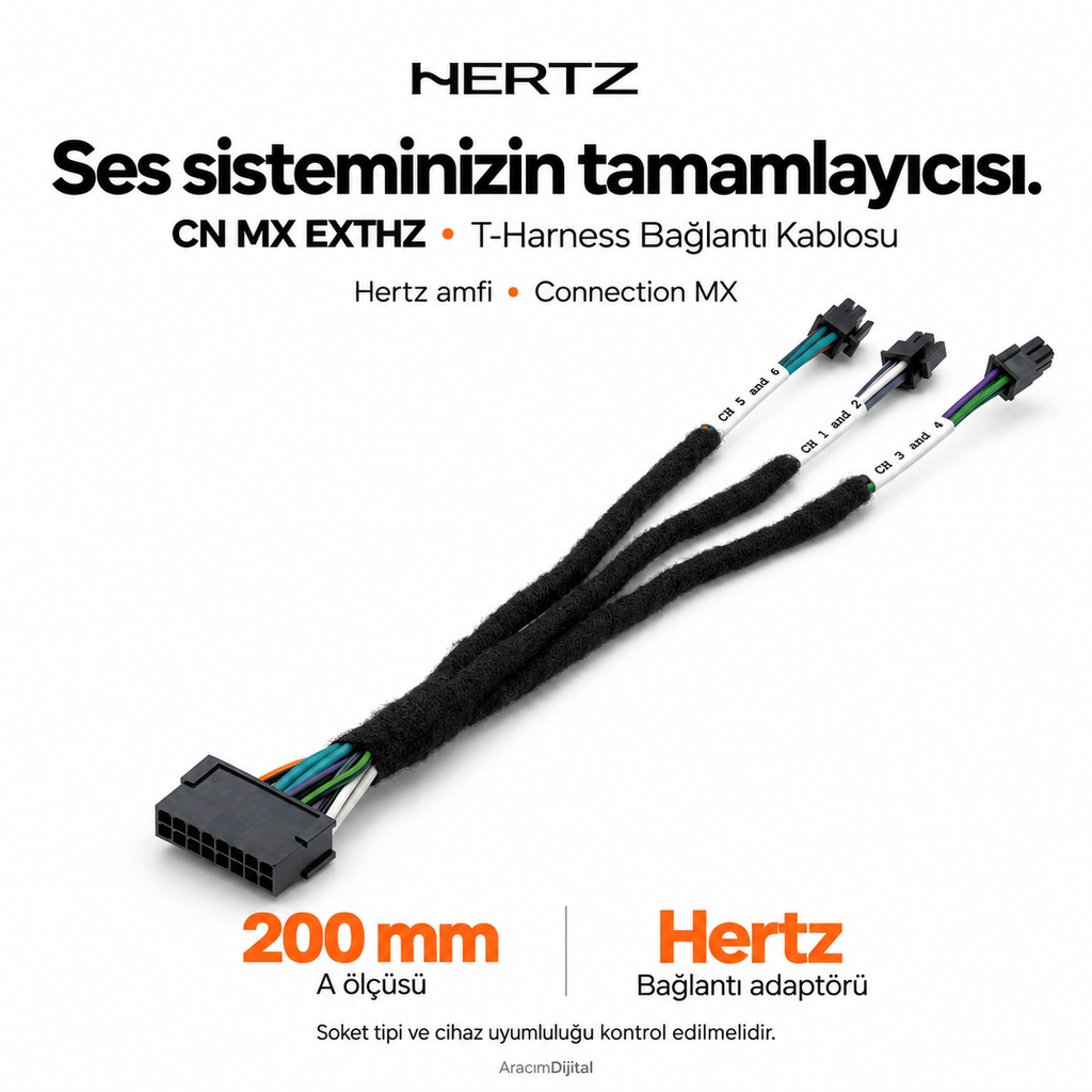 Hertz CN MX EXTHZ T-Harness Bağlantı Kablosu
