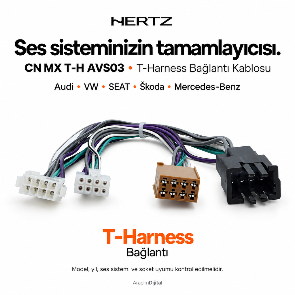 Hertz CN MX T-H AVS03 T-Harness Bağlantı Kablosu