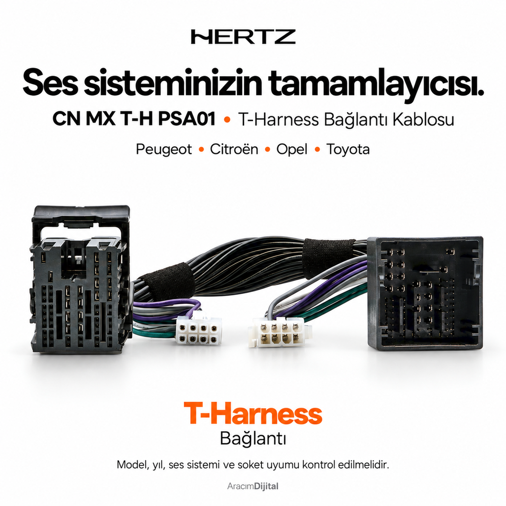 Hertz CN MX T-H PSA01 T-Harness Bağlantı Kablosu