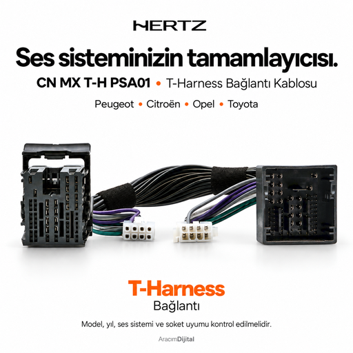 Hertz CN MX T-H PSA01 T-Harness Bağlantı Kablosu