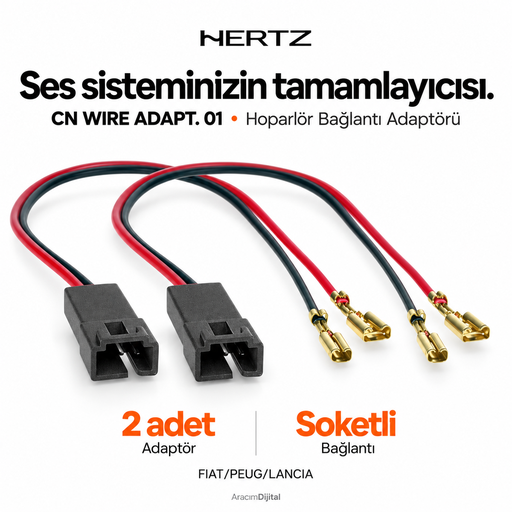 Hertz CN WIRE ADAPT. 01 – FIAT/PEUG/LANCIA 2PCS. Hoparlör Bağlantı Adaptörü