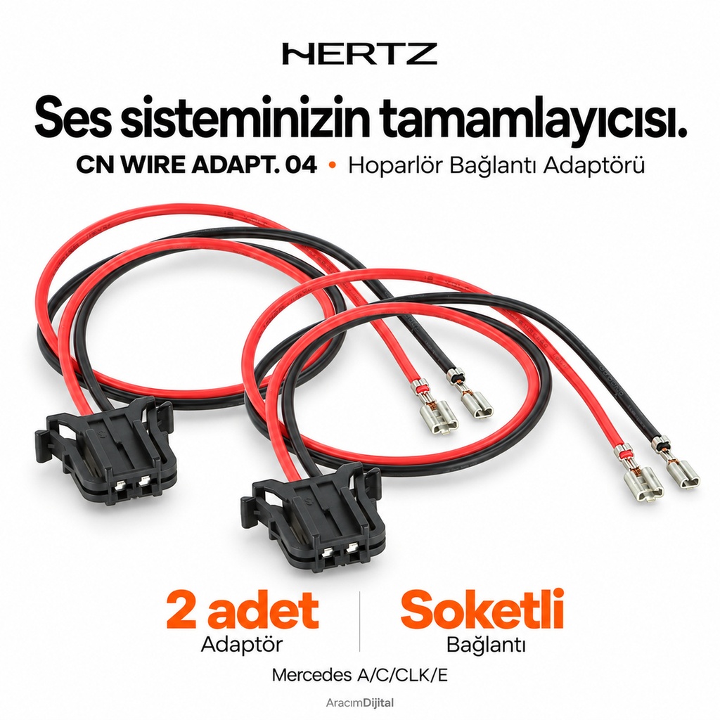 Hertz CN WIRE ADAPT. 04 – MERC. A/C/CLK/E 2PCS. Hoparlör Bağlantı Adaptörü