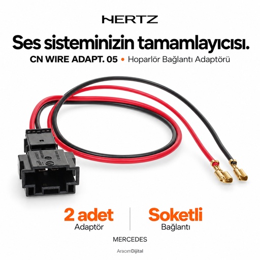 Hertz CN WIRE ADAPT. 05 – MERCEDES 2PCS. Hoparlör Bağlantı Adaptörü
