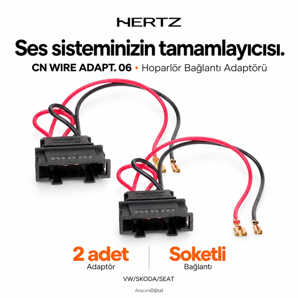 Hertz CN WIRE ADAPT. 06 – VW/SKODA/SEAT 2PCS. Hoparlör Bağlantı Adaptörü