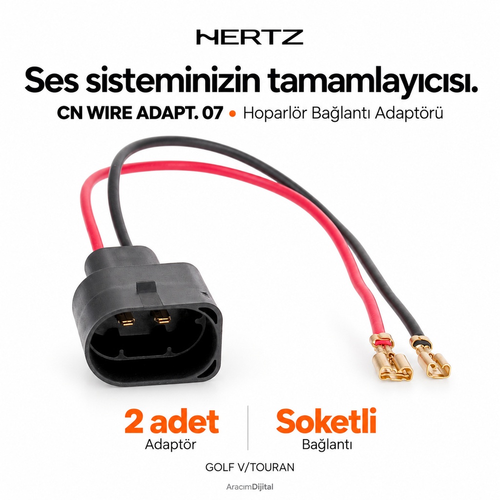 Hertz CN WIRE ADAPT. 07 – GOLF V/TOURAN 2PCS. Hoparlör Bağlantı Adaptörü