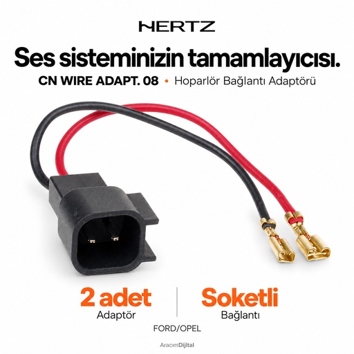 Hertz CN WIRE ADAPT. 08 – FORD/OPEL 2PCS. Hoparlör Bağlantı Adaptörü