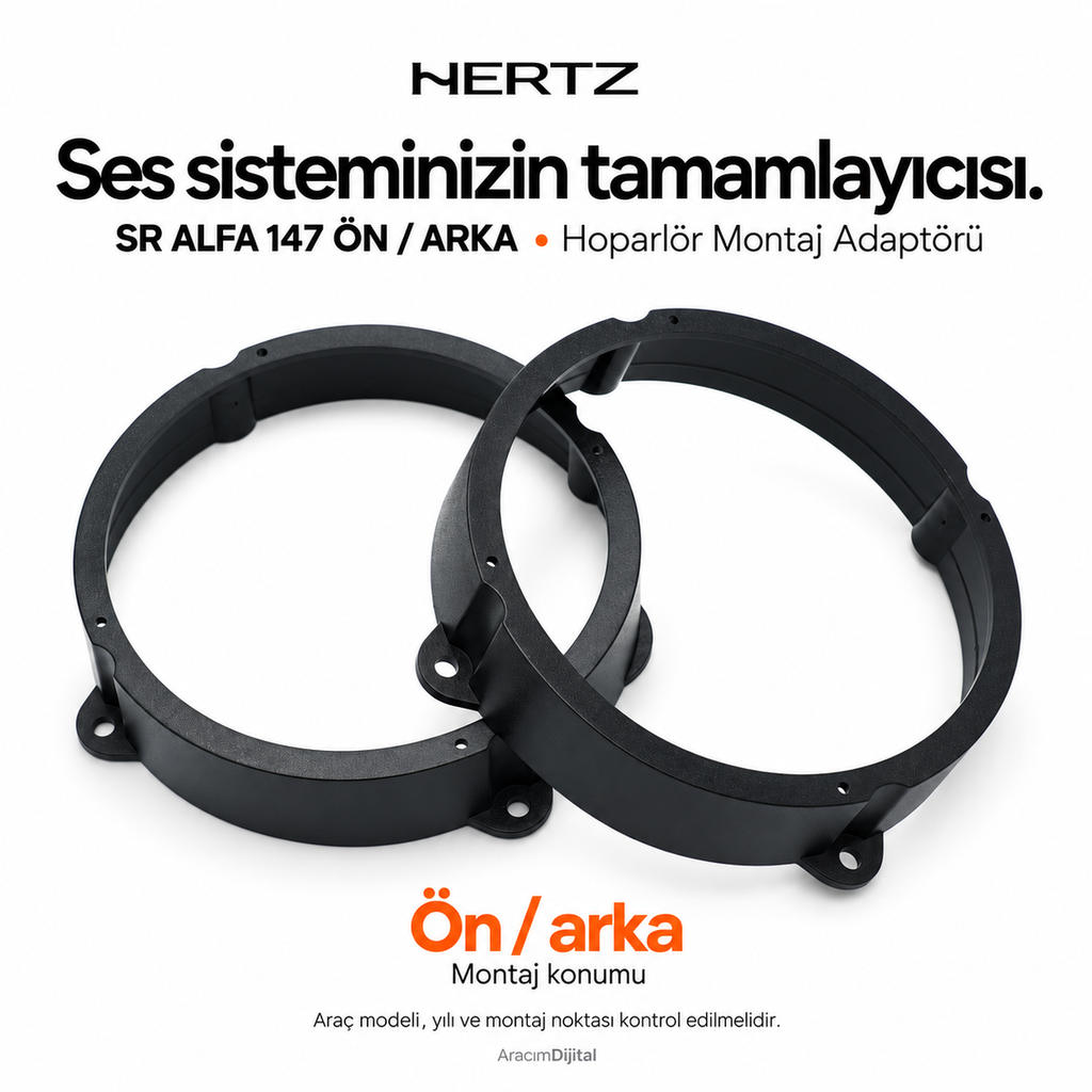 Hertz SR ALFA 147 FRONT+REAR Hoparlör Montaj Adaptörü