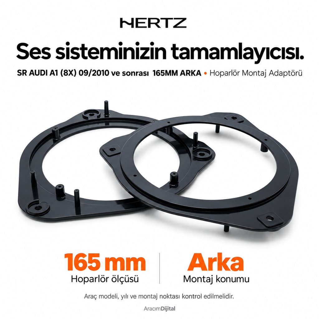 Hertz SR AUDI A1 (8X) 09/2010-> 165MM REAR Hoparlör Montaj Adaptörü