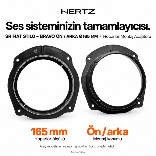 Hertz SR FIAT STILO – BRAVO F+R Ø165 MM Hoparlör Montaj Adaptörü