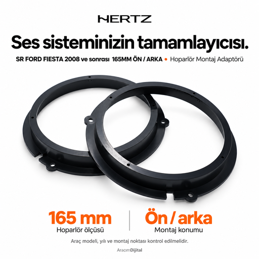 Hertz SR FORD FIESTA 2008> 165MM FRONT/REAR Hoparlör Montaj Adaptörü