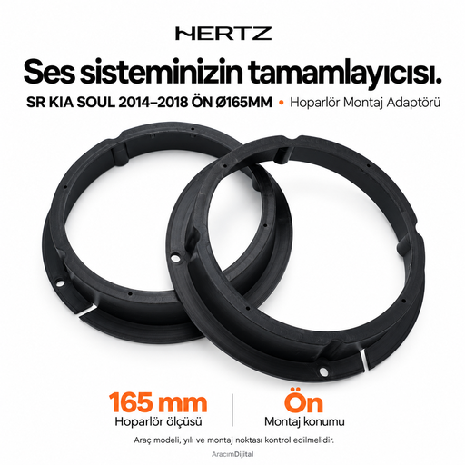 Hertz SR KIA SOUL 2014->2018 FRONT Ø165MM Hoparlör Montaj Adaptörü