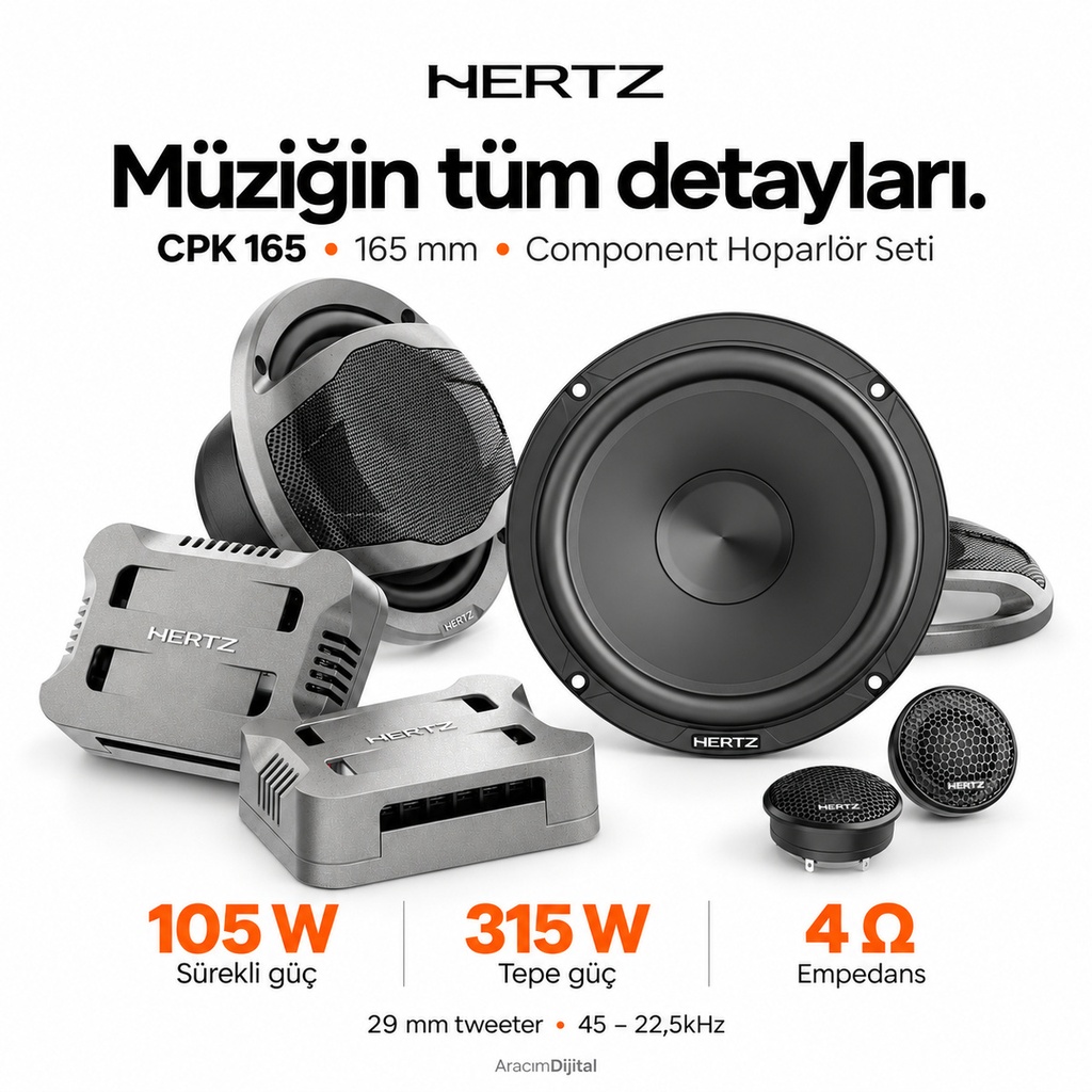 Hertz CPK 165 Component Hoparlör Seti