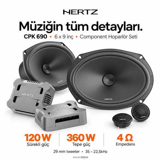 Hertz CPK 690 Component Hoparlör Seti
