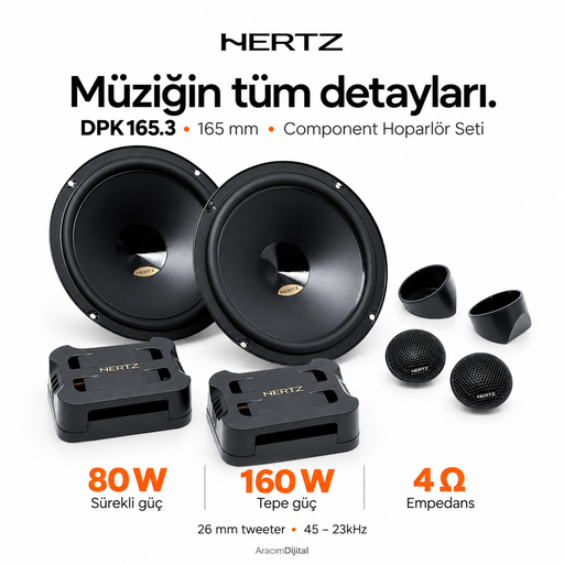 Hertz DPK 165.3 Component Hoparlör Seti