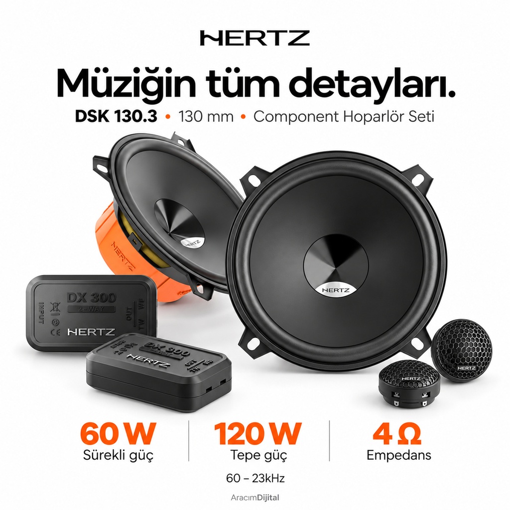 Hertz DSK 130.3 Component Hoparlör Seti