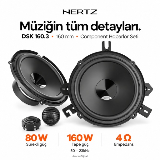 Hertz DSK 160.3 Component Hoparlör Seti