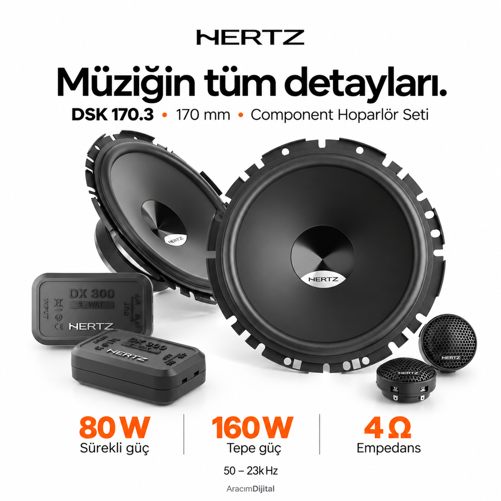 Hertz DSK 170.3 Component Hoparlör Seti