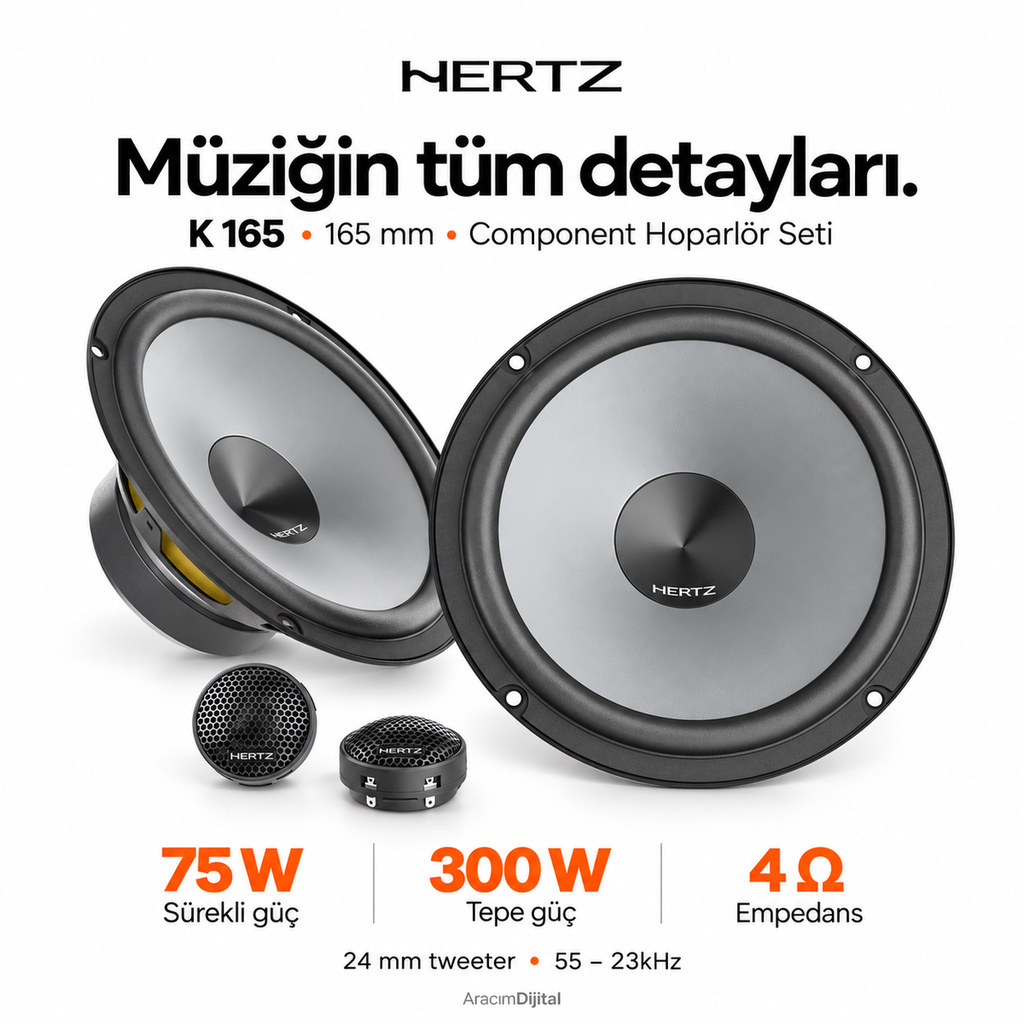 Hertz K 165 Component Hoparlör Seti