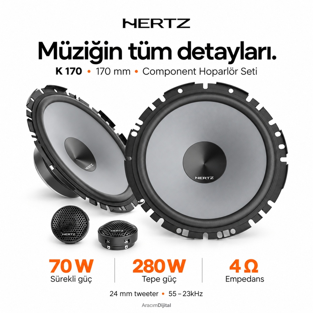 Hertz K 170 Component Hoparlör Seti