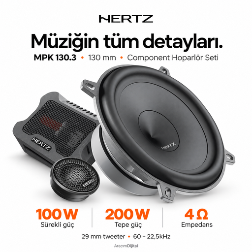 Hertz MPK 130.3 Component Hoparlör Seti