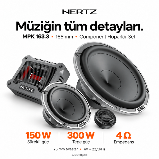 Hertz MPK 163.3 Component Hoparlör Seti