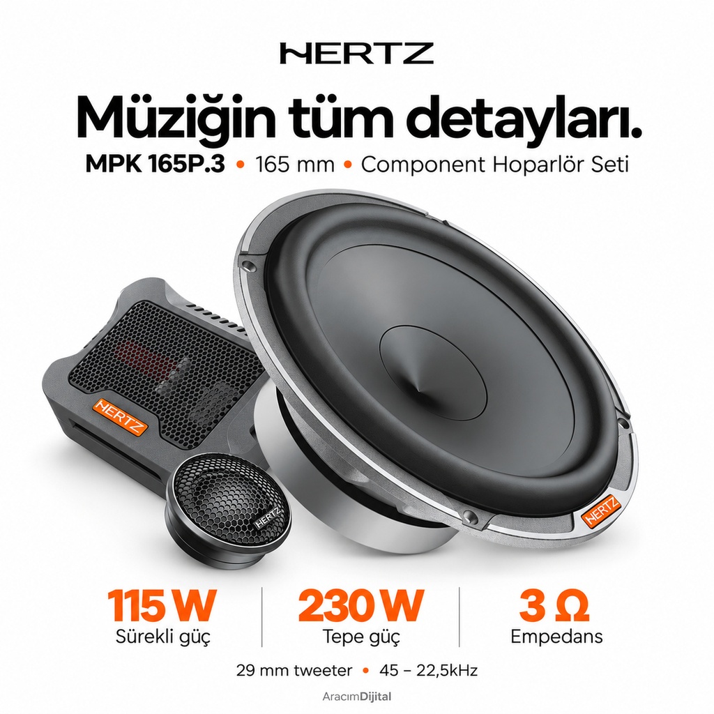 Hertz MPK 165P.3 Component Hoparlör Seti