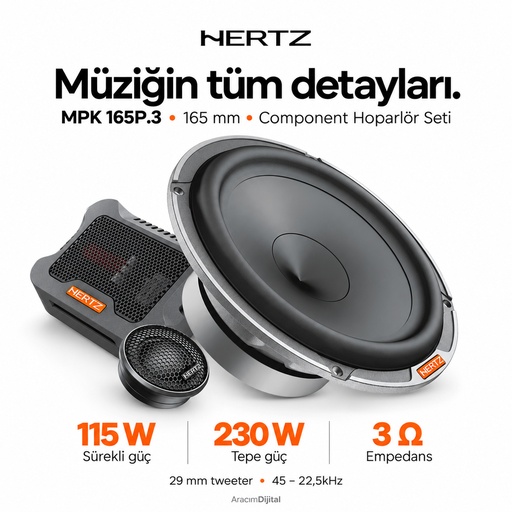 Hertz MPK 165P.3 Component Hoparlör Seti